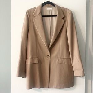 Reformation Beige Single-Button Blazer